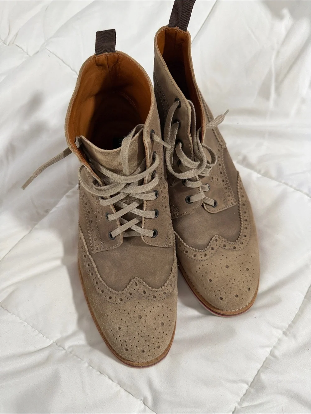 Gordon rush tan suede
